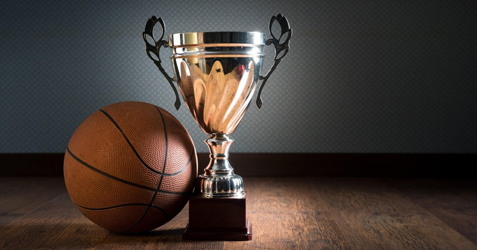Basketball and trophy